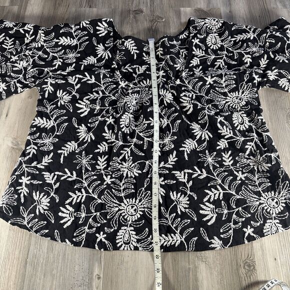 Anthropologie Rory Embroidered Boho Cottagecore Cottage Chic Top Large - Picture 5 of 8